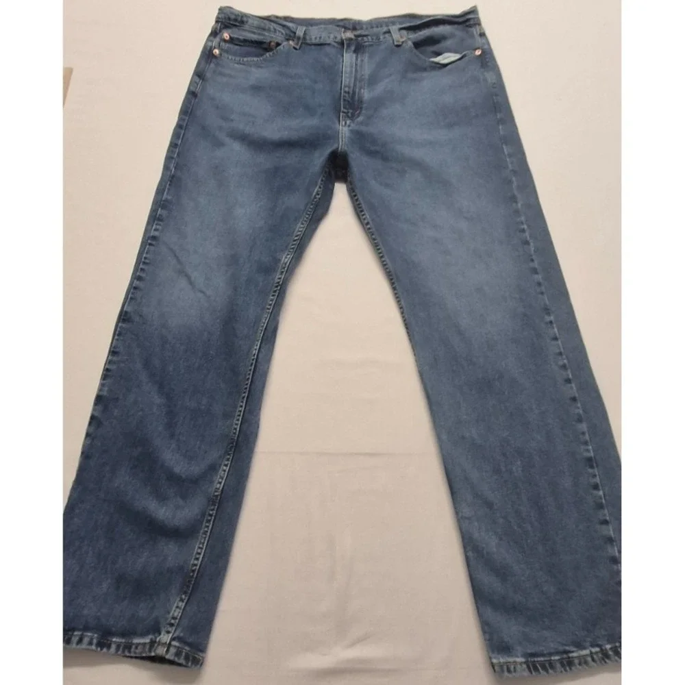 Levi 505 Men's denim blue jeans 40x30‎ medium wash Cotton